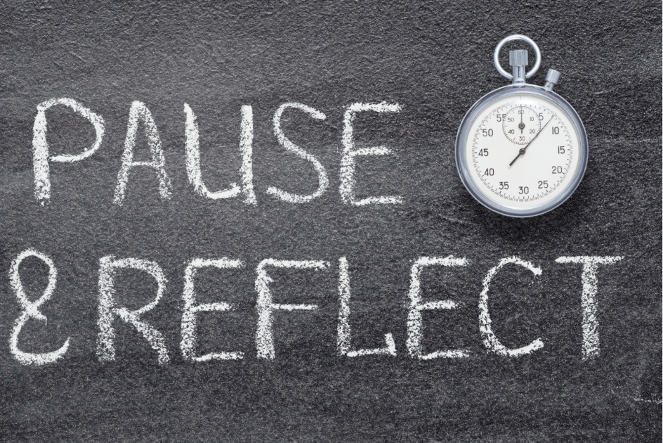 chalkboard - pause & reflect